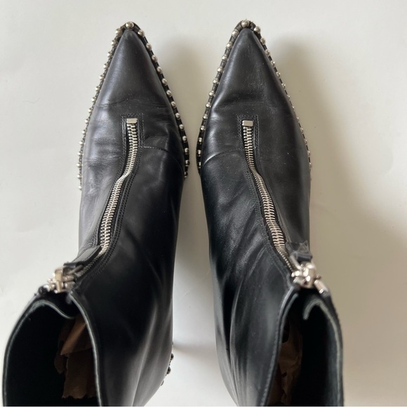 Alexander Wang Eri Studded Leather Ankle Boots In Black - Picture 9 of 16